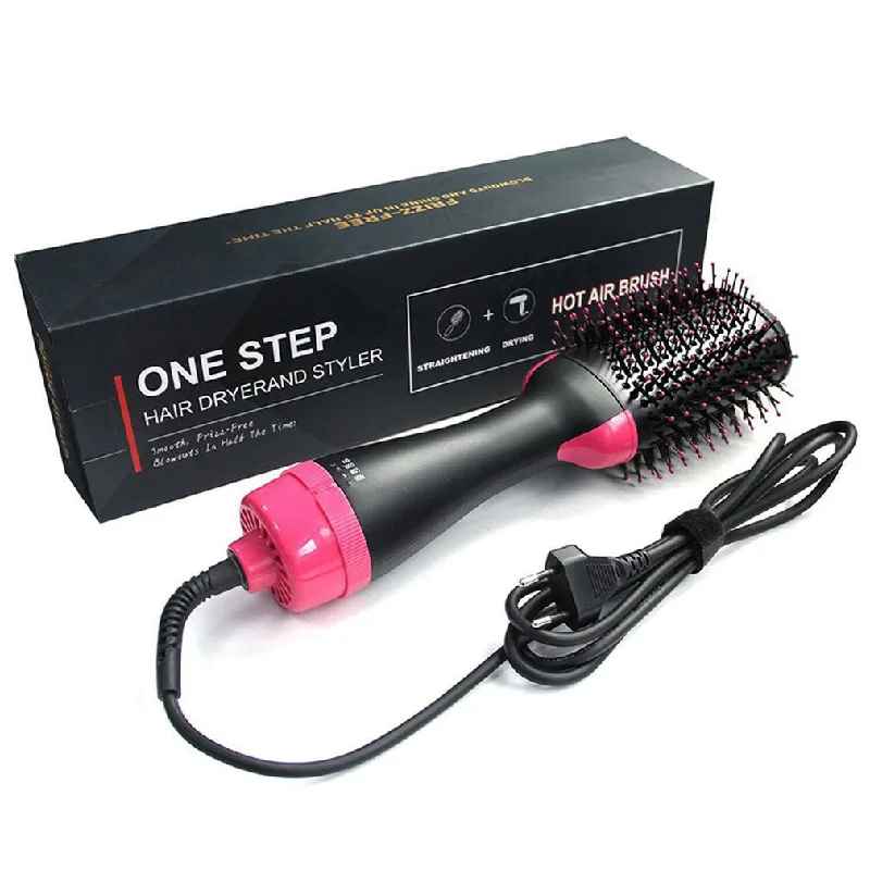 1000W Professionale Dei Capelli Spazzola Asciugacapelli 2 In 1 Raddrizzatore Dei Capelli del Bigodino Pettine Elettrico Asciugacapelli Con Pettine Spazzola Per Capelli rullo Styler