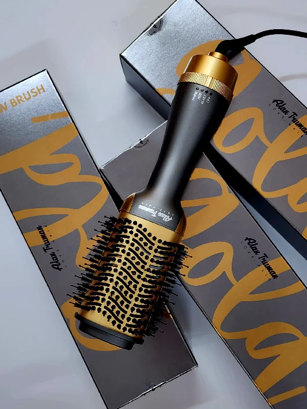 Alan Truman Grey Gold Blow Dryer Brush