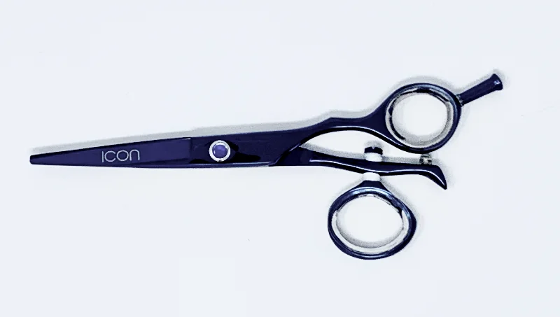 5.5" ICON Blue Titanium Swivel Thumb Shears ICT-125