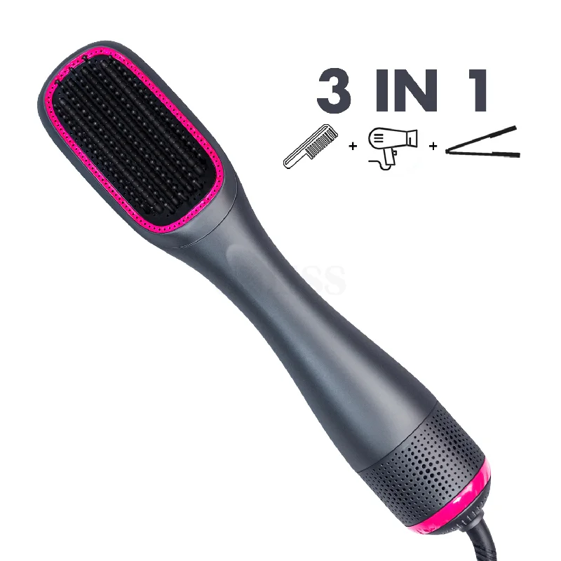 Newest [ 3 in 1 ] Ionic Hair Straightener Brush - Enhanced Ionic Straightening Brush