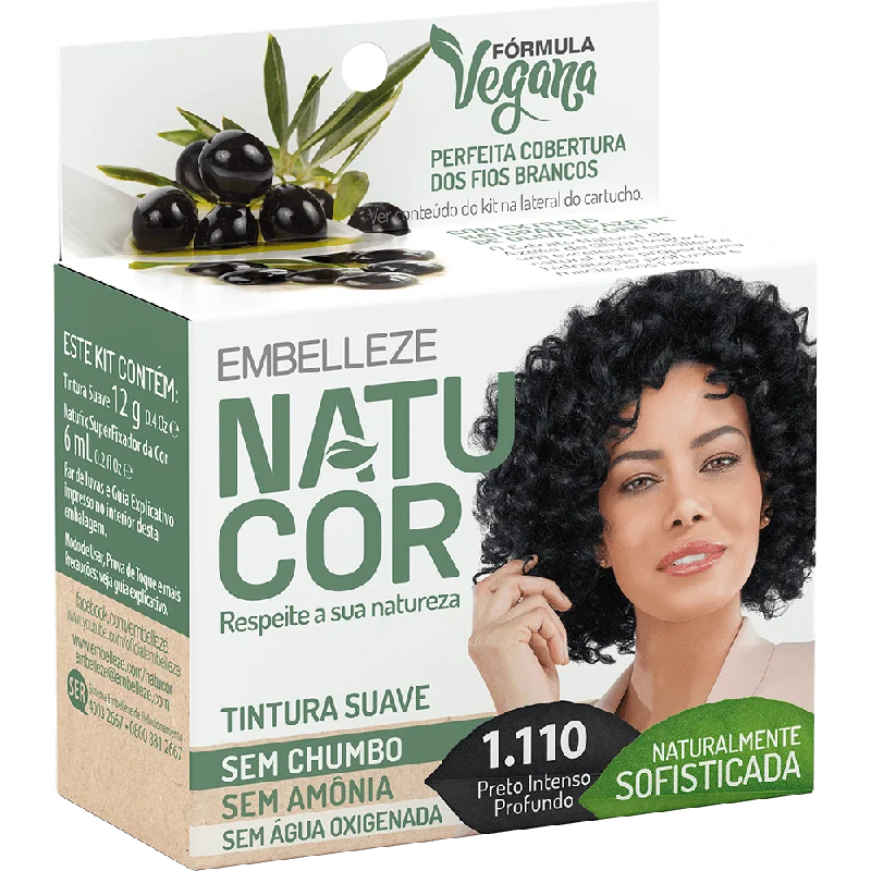 Natucor Hair Dye Naturally Sophisticated Deep Intense Black Olive Oil 12g