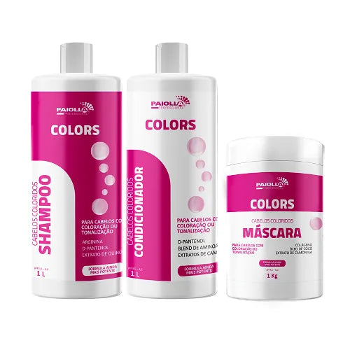 Paiolla Colored Hair Treatment Kit 3x 1L / 3x 33.81 fl oz