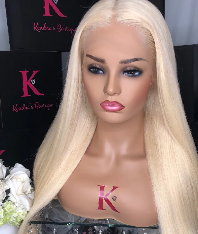 Raw Platinum Blonde Straight Full (HD Lace) Wig